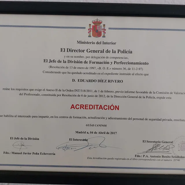 Centro Canino Lobocan diploma