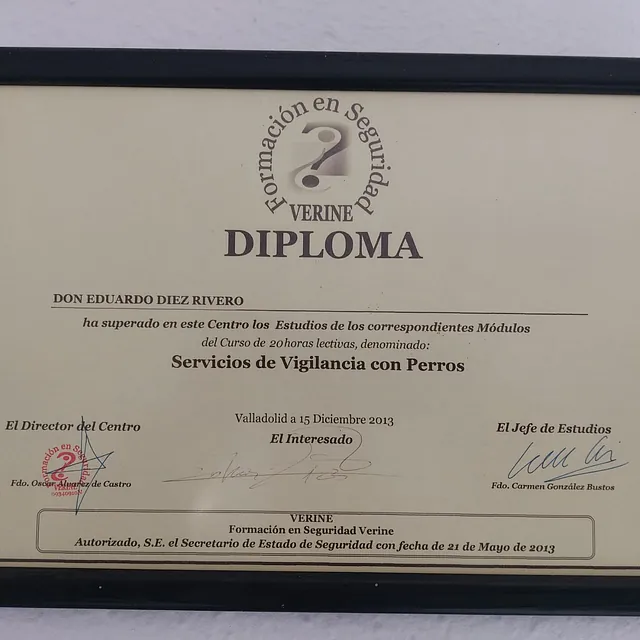 Centro Canino Lobocan diploma