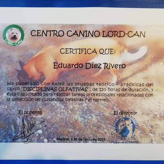 Centro Canino Lobocan diploma